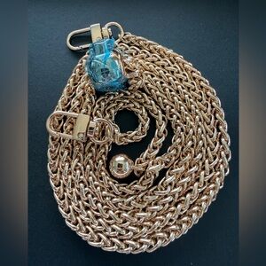GOLD TONED WHEAT LINK CHAIN FOR BAG OR WALLET NEW